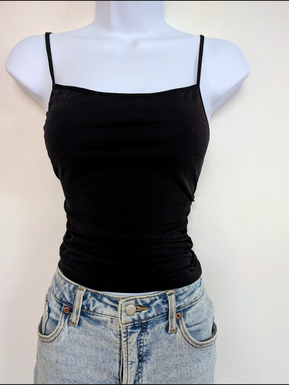 Daisy Fuentes Black Spaghetti Strap Camisole